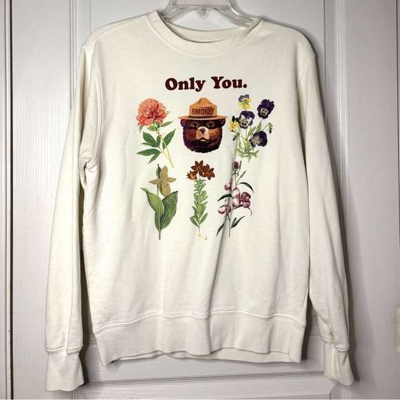 Mighty Fine Tops - Smokey Bear “Only You.” Botanical Sweatshirt